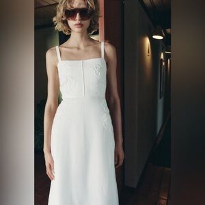 ZARA EMBROIDERED MIDI DRESS ZW COLLECTION/ Size S